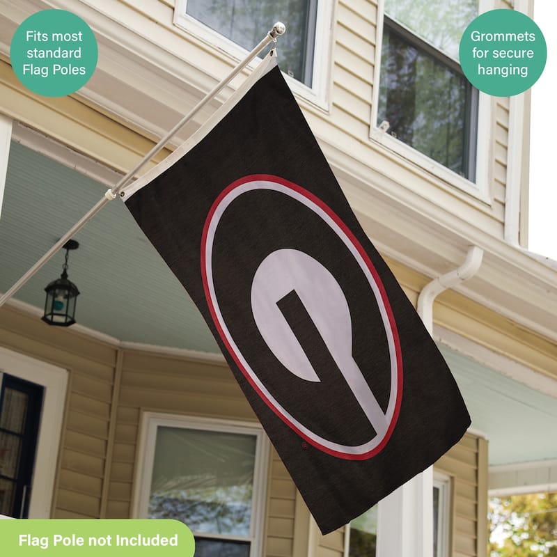 University of Georgia Single Sided Flag w/ 2 Grommets, 3'x5'