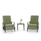 Outdoor Adjustable Cushioned Metal Patio Recliner Lounge Chair