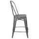 preview thumbnail 7 of 22, Distressed Metal Indoor/ Outdoor 24-inch Counter Stools (Set of 4)