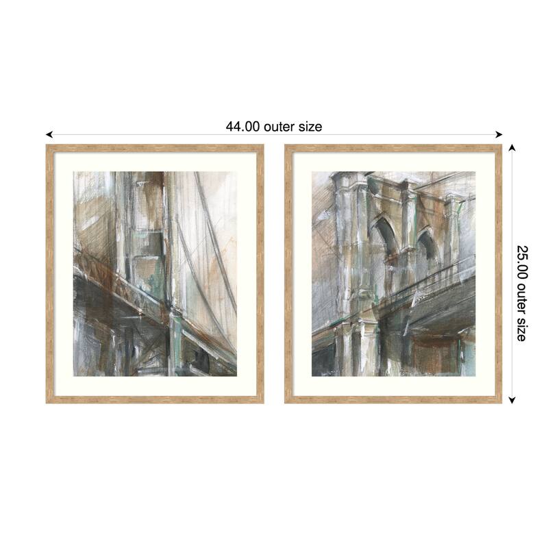 Icon of Architecture No. 1 & No. 2 - 2 Piece by Ethan Harper Framed Wall Art Prints