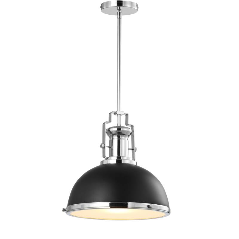 Deere Adjustable Iron/Glass Vintage LED Dome Pendant, by JONATHAN Y