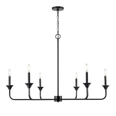 Millennium Lighting 97426 Herring 6 Light 42" Wide Taper Candle Style