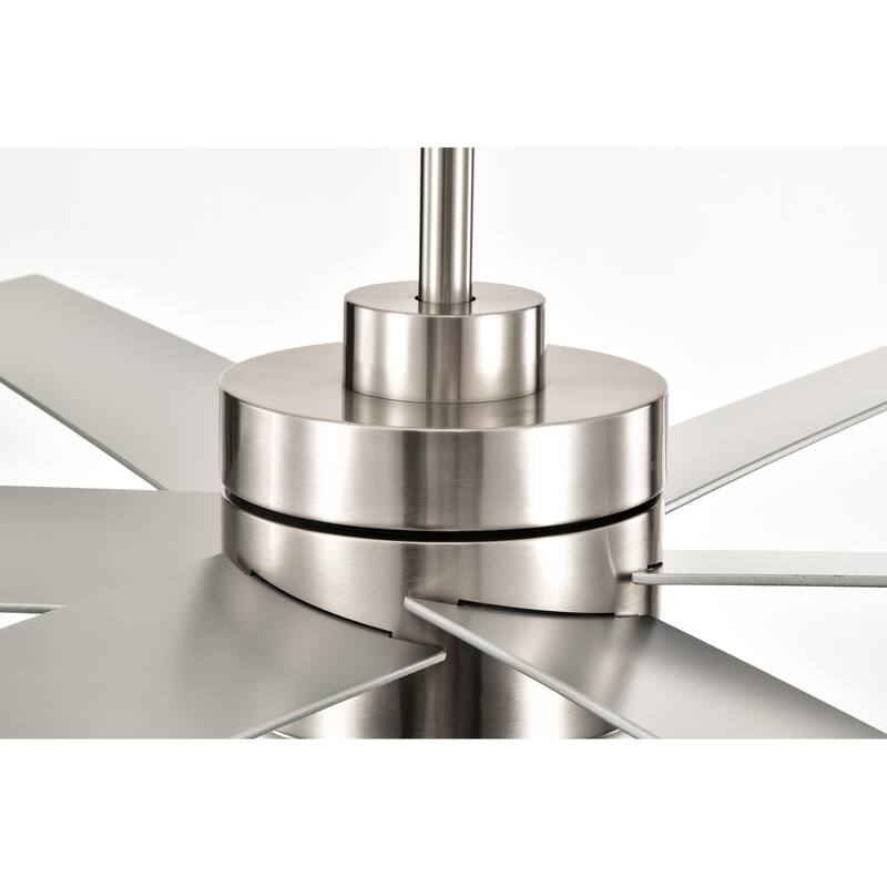 Brushed Nickel 62 in. Integrated LED 6-Speed Color Changing Indoor Ceiling Fan