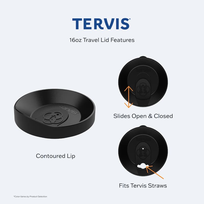 Tervis First Hole 46 Made in USA Double Walled Insulated Travel Tumbler, First Hole - Black Lid