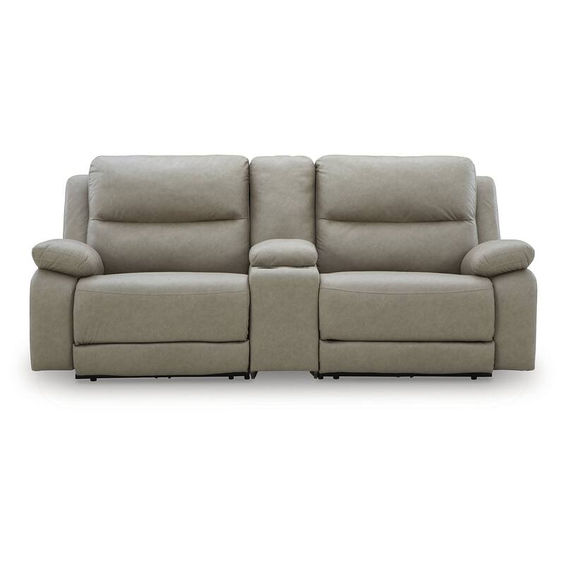 Signature Design by Ashley Brannigan Gray 3-Piece Power Reclining Sectional - 93" W x 41" D x 42" H