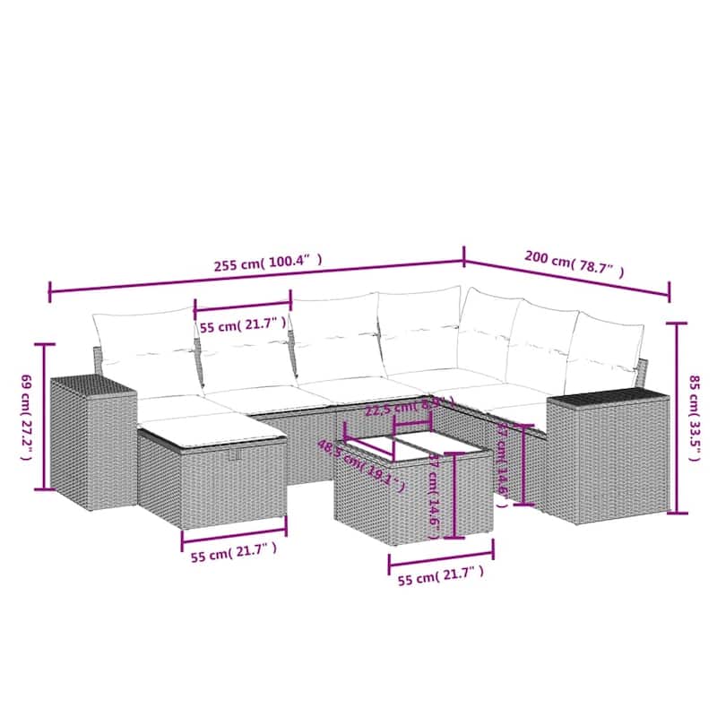 vidaXL Garden Sofa Set