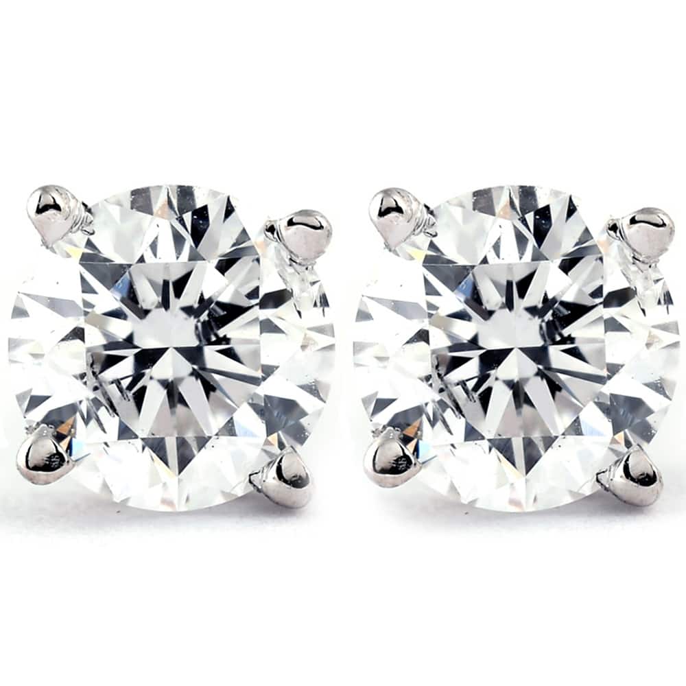 1/3 Ct TDW Diamond Studs Available in White or Yellow Gold