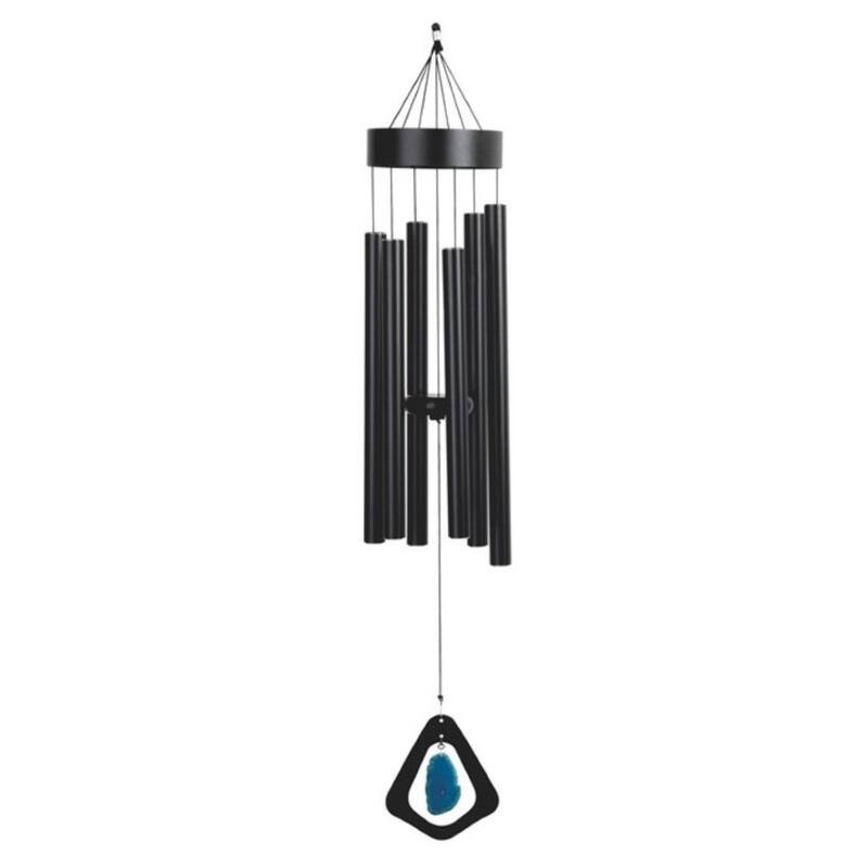 Q-Max 41" Long Black Metal Wind Chime