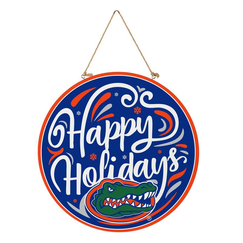 University of Florida 18" x 18" Happy Holidays Door Décor Wall Sign - 18" x 18"