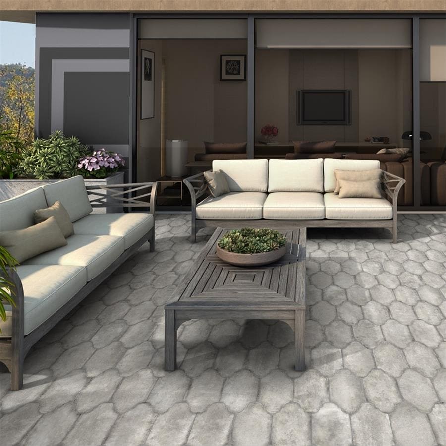 Merola Tile Alhama Provenzal Grey 6-1/4" x 12-3/4" Porcelain Floor and Wall Tile