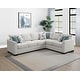 preview thumbnail 4 of 16, Ashford Chenille Upholstered Sleeper Sectional Sofa Greige