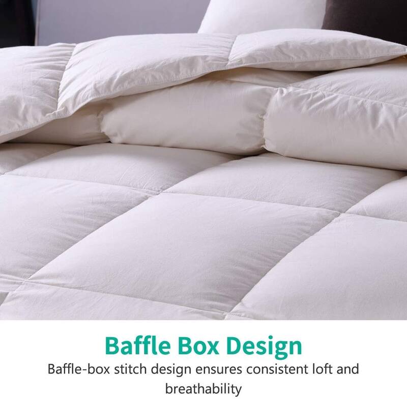 Luxury 100 Organic Cotton Goose Feathers Down Comforter California