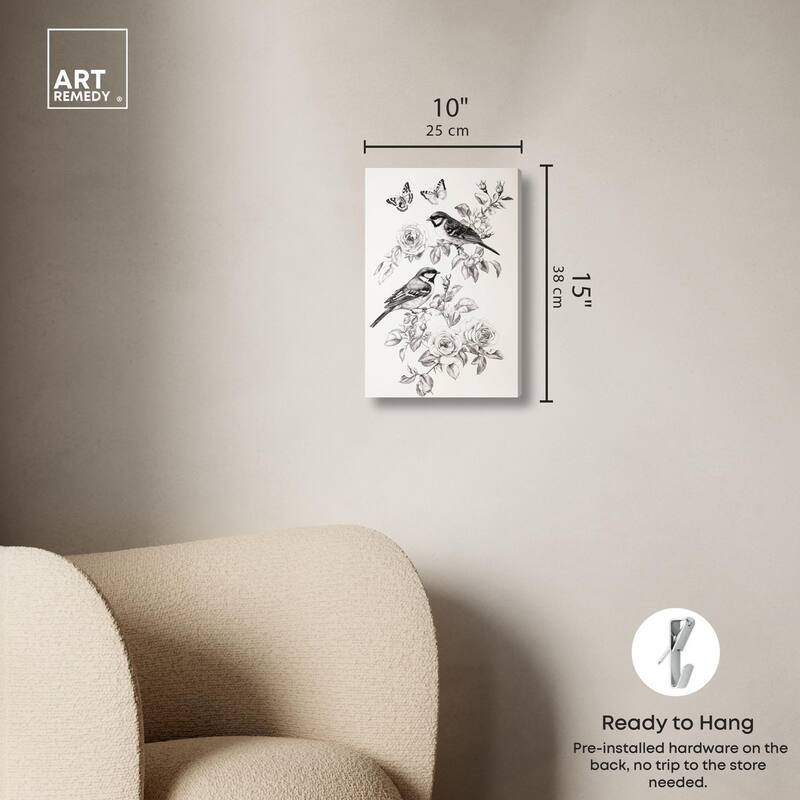 Perched Pair I Canvas by Art Remedy, Gallery Wrapped