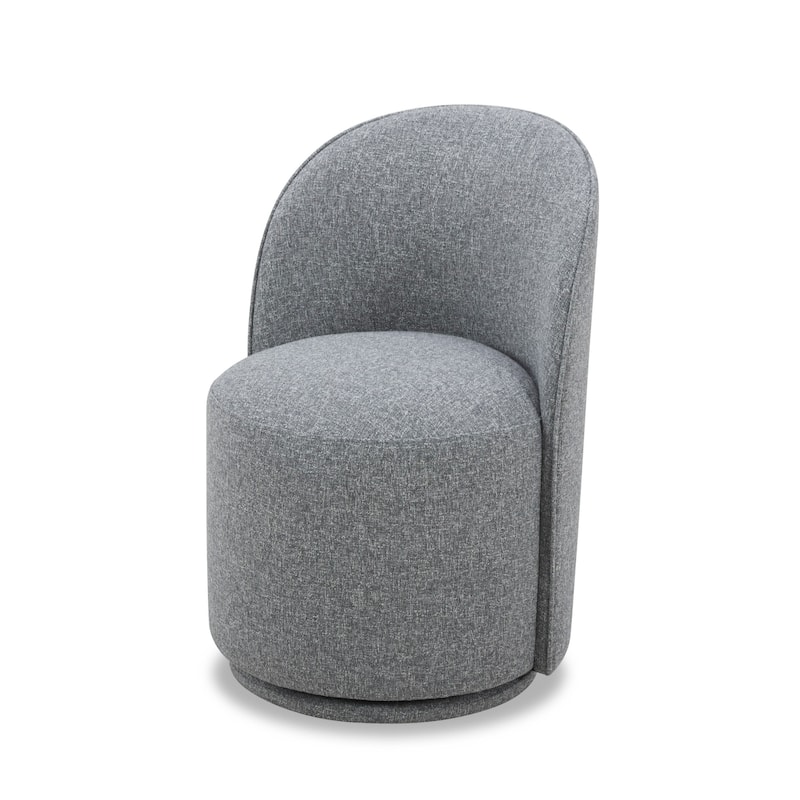 Modrest Correa Modern Grey Fabric Swivel Dining Chair