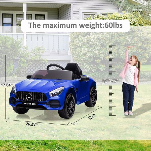 dimension image slide 0 of 7, 12V Power Battery Electric Vehicles,Licensed Mercedes-Benz with Remote Control