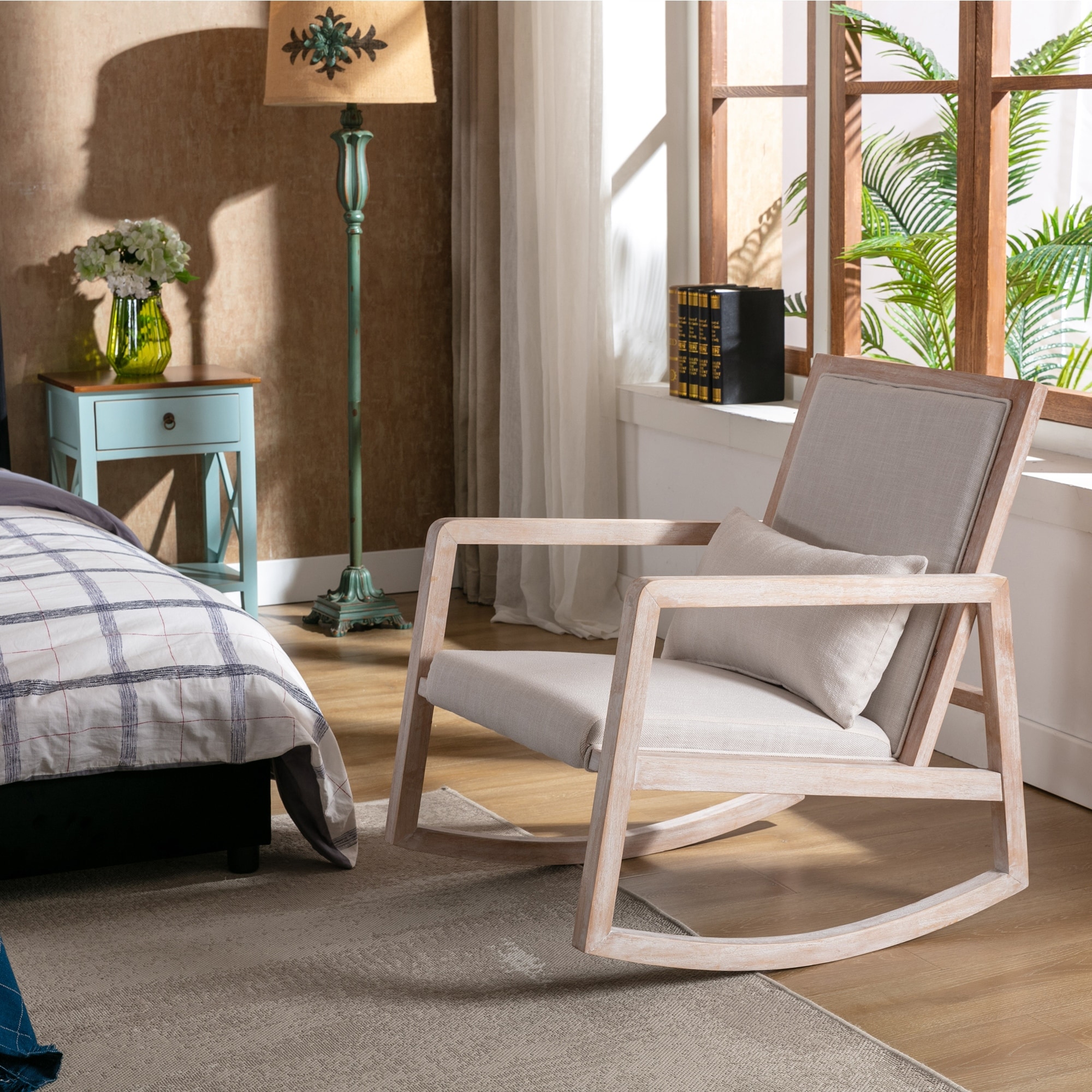 Nordic solid best sale wood rocking chair