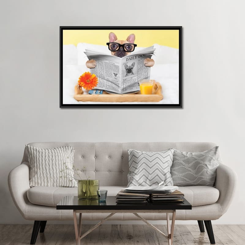 iCanvas "Breakfast In Bed" by damedeeso Framed Canvas Print