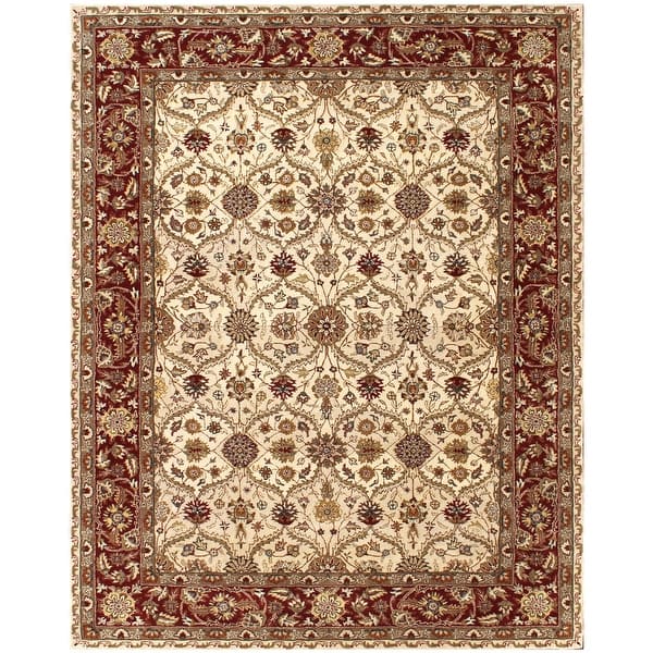 5' x 8' Cream Oriental Hand Tufted Non Skid Area Rug