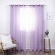 preview thumbnail 5 of 33, Aurora Home Linen-Textured Semi-Sheer Bronze Grom Curtain Panels Panels of 2-84" & 96"