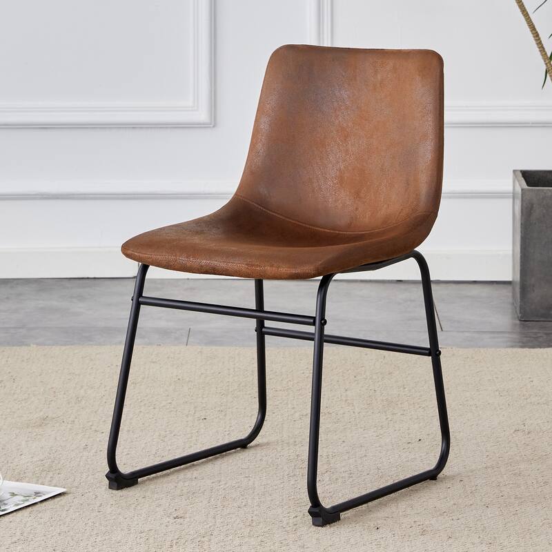 Retro Bar Chairs Set of 4, Modern Faux Leather High Bar Stools with Back and Metal Leg, Bar Chairs for Kitchen Island