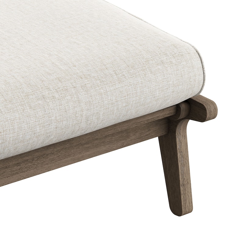 Saratoga Outdoor Patio Teak Ottoman