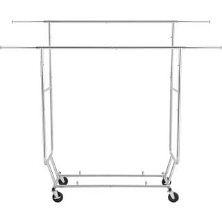 Yaheetech Commercial Grade Collapsible 2 Rack Clothing and Garmet Rack ...