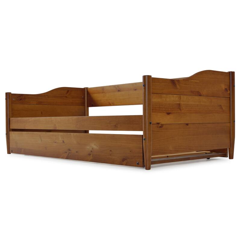 Mid Century Classic Twin Size Day Bed with Trundle