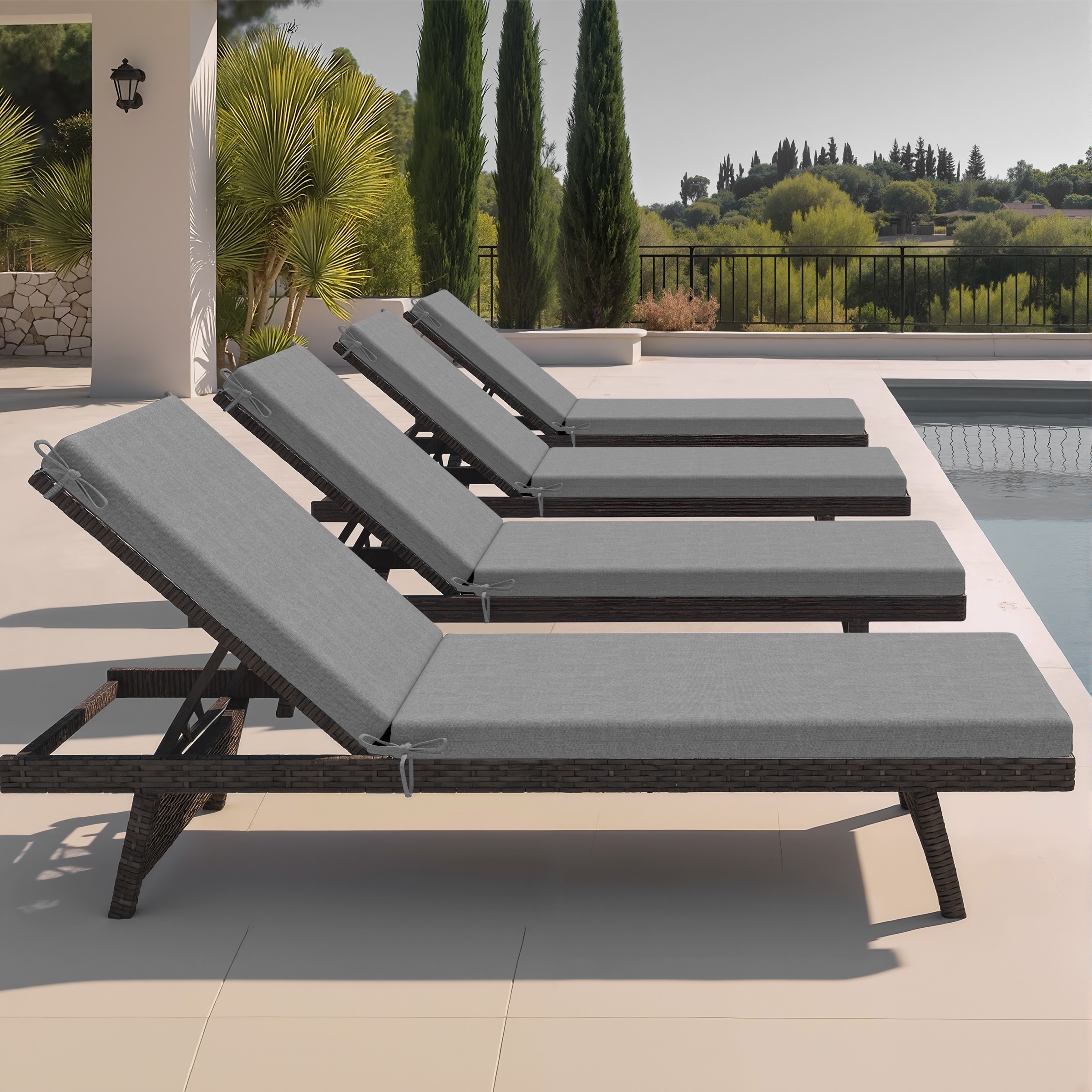 Outdoor Patio Chaise Lounge Chair Cushion