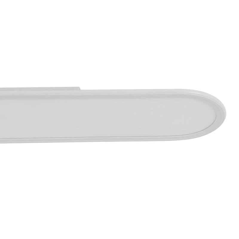 Modern Linear Dimmable LED Oval Semi Flush Mount Ceiling Light