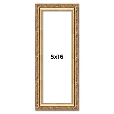 5x16 Frame Red Solid Wood Picture Frame Width 1.75 Inches | Interior Frame Depth 1 13/16 Inches