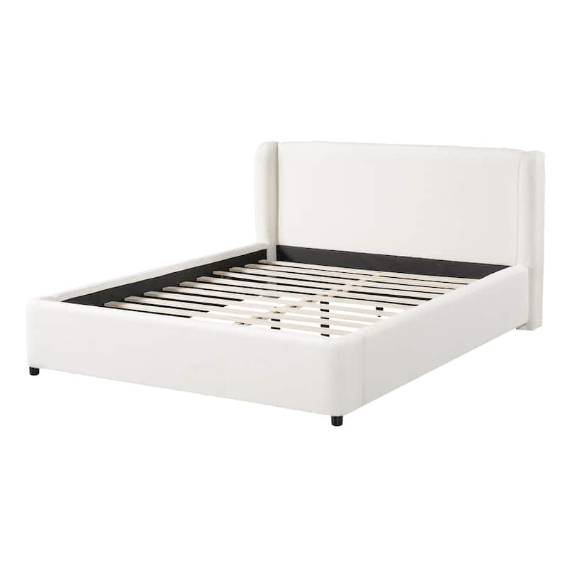 Christopher Knight Home - Modern Upholstered Boucle Frame with Wingback Headboard