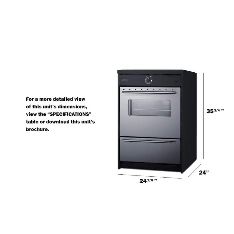Summit EM665 25" Wide 2.92 Cu. Ft. Free Standing Electric Range with