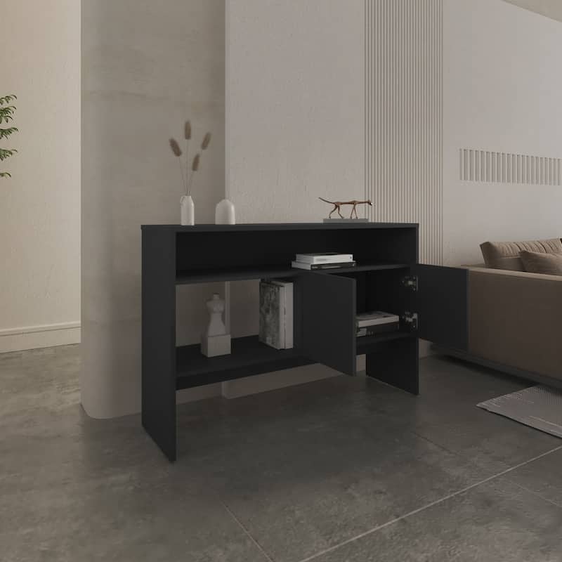 Console Table 31.8" H, with 2 Doors and 3 Shelves