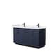 Option Dark Blue, Black Trim, Carrara Cultured Marble Top