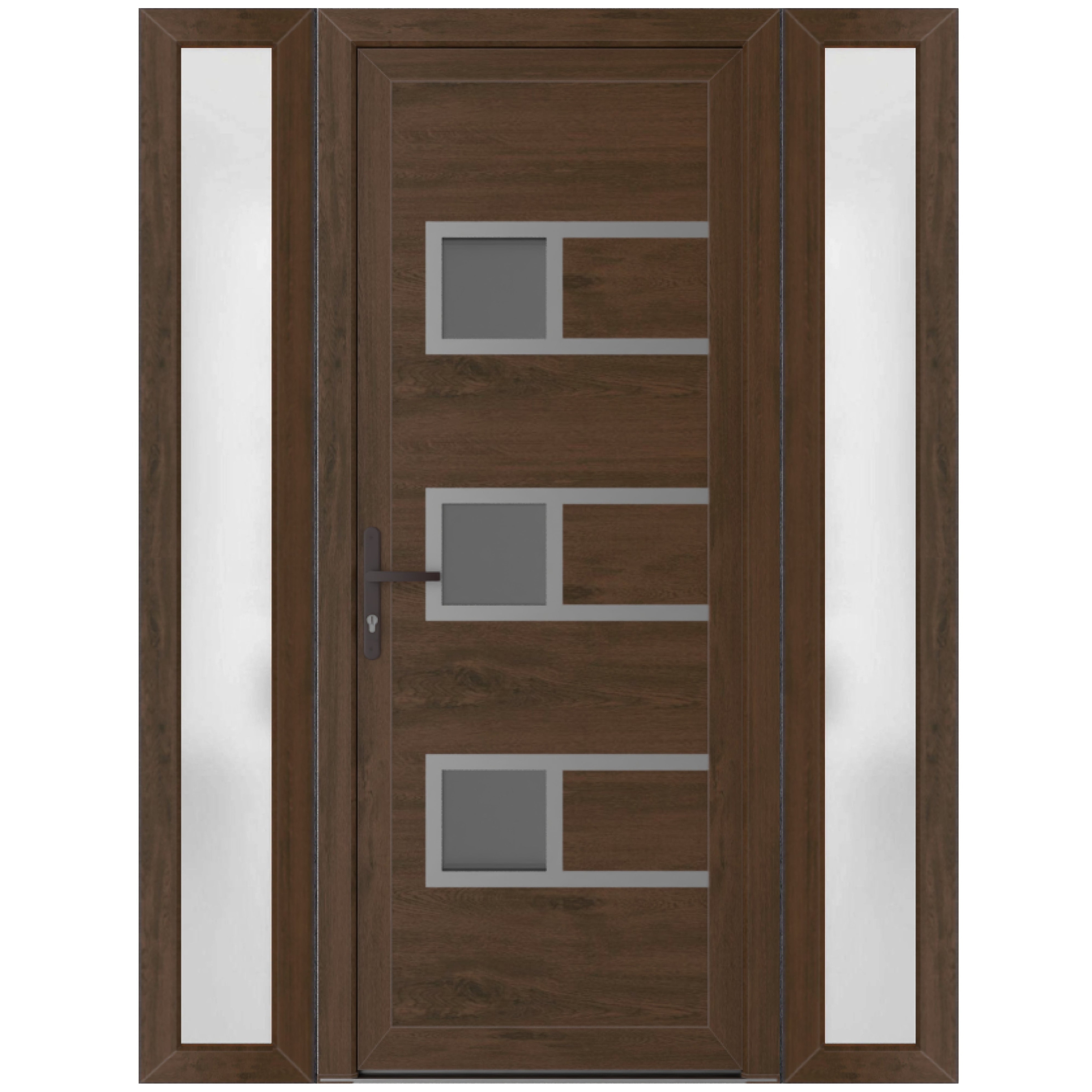 VDOMDOORS Manux 8933 Walnut uPVC Exterior Door