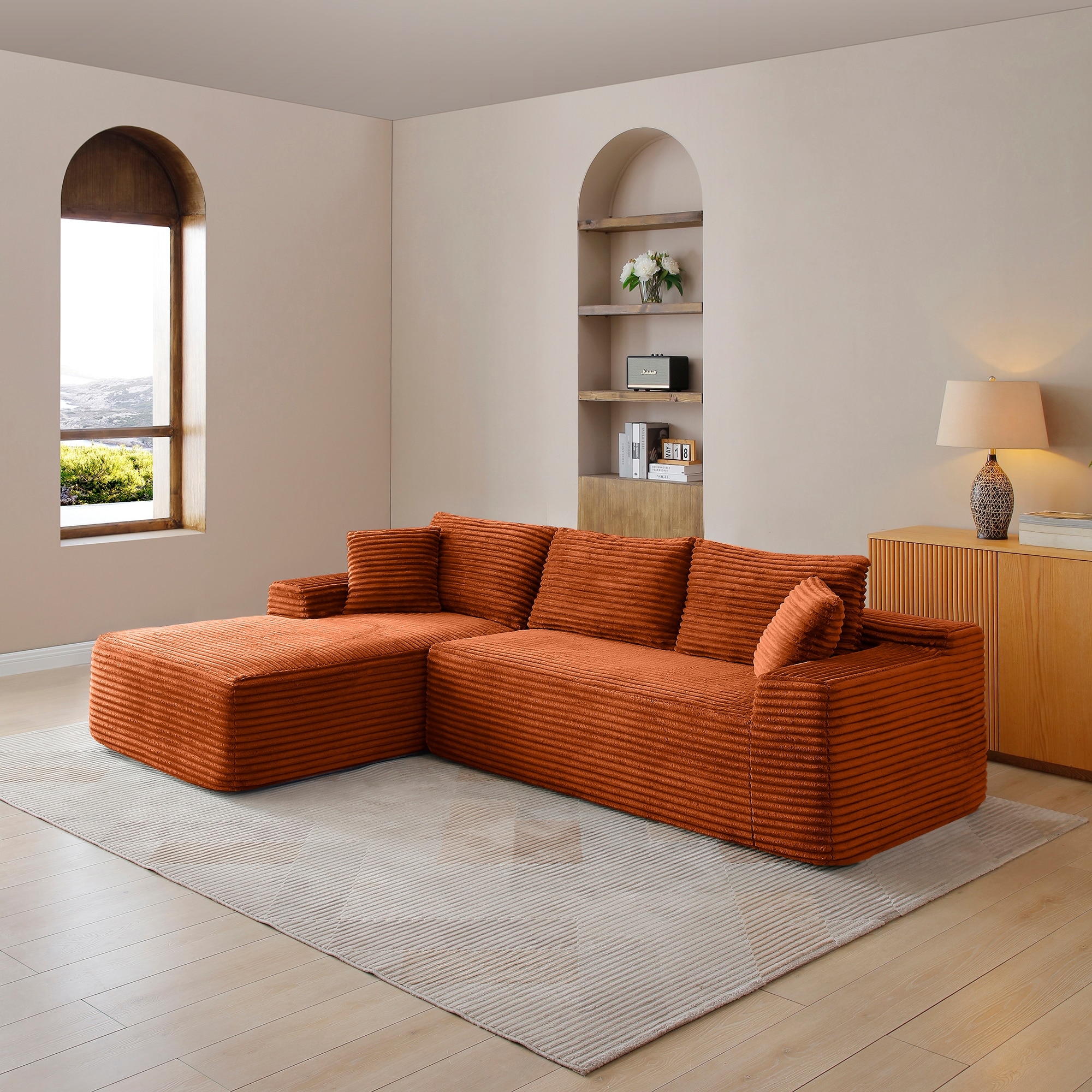 105'' Modular Sectional Sofa, Cloud Sectional Couch with Deep Seat,Modern Modular L-Shape Sofa Couch with Chaise