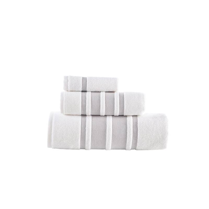 Brooks Brothers Contrast Border 3 pcs Towel Set - Taupe