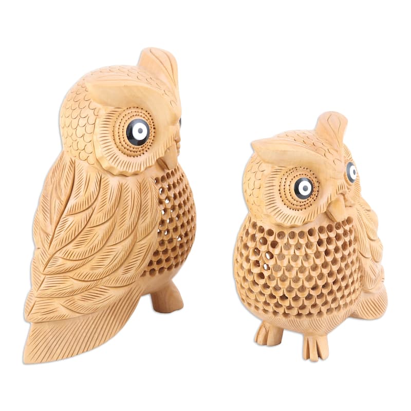 Novica Handmade Inner Wisdom Wood Sculpture (Set Of 2)