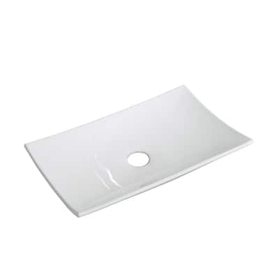 Toulon 23.5" Rectangle Vessel Bathroom Sink - 25.8" x 15.35" 5.3"