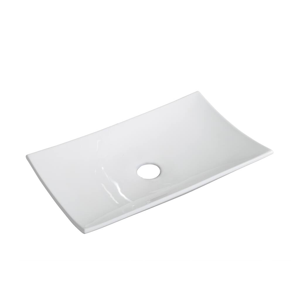 Toulon 23.5" Rectangle Vessel Bathroom Sink - 25.8" x 15.35" 5.3"