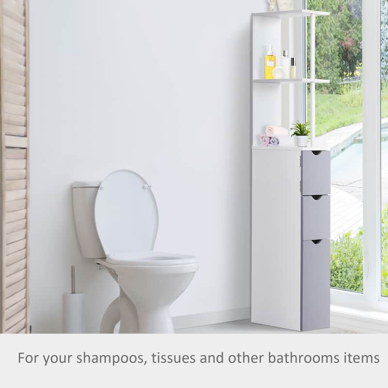 Bathroom Tower Storage Cabinet - 6" W x 13" D x 55.25" H