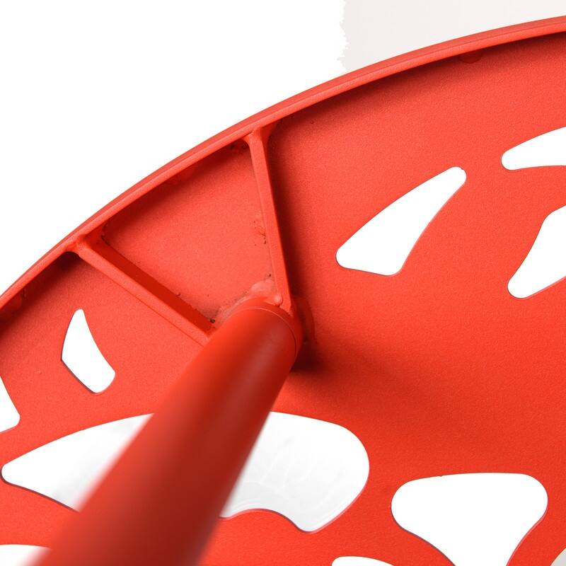 Devon Outdoor Bistro Aluminum Dining Table with Floral Cutout and Weather Resistant for Patios & Garden - 29 x 31.1