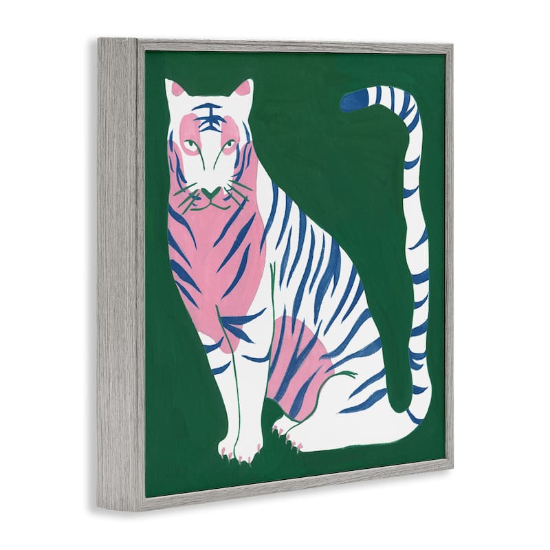 Stupell Fierce Modern Tiger Framed Giclee Art Design By Melissa Wang