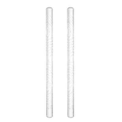 2pcs Acrylic Embossed Rolling Pin 16cm x 1cm Oval Pattern - Transparent