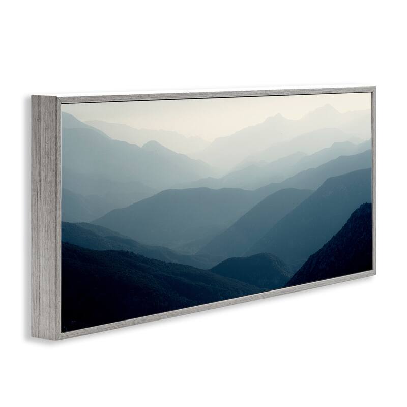 Stupell Foggy Blue Mountains Framed Giclee Art Design By Gemma Bardot