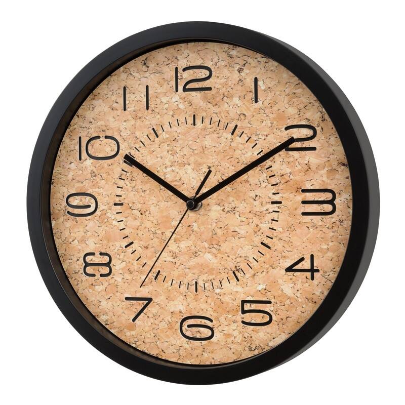 La Crosse Clock 12-Inch Felix Cork Analog Quartz Wall Clock