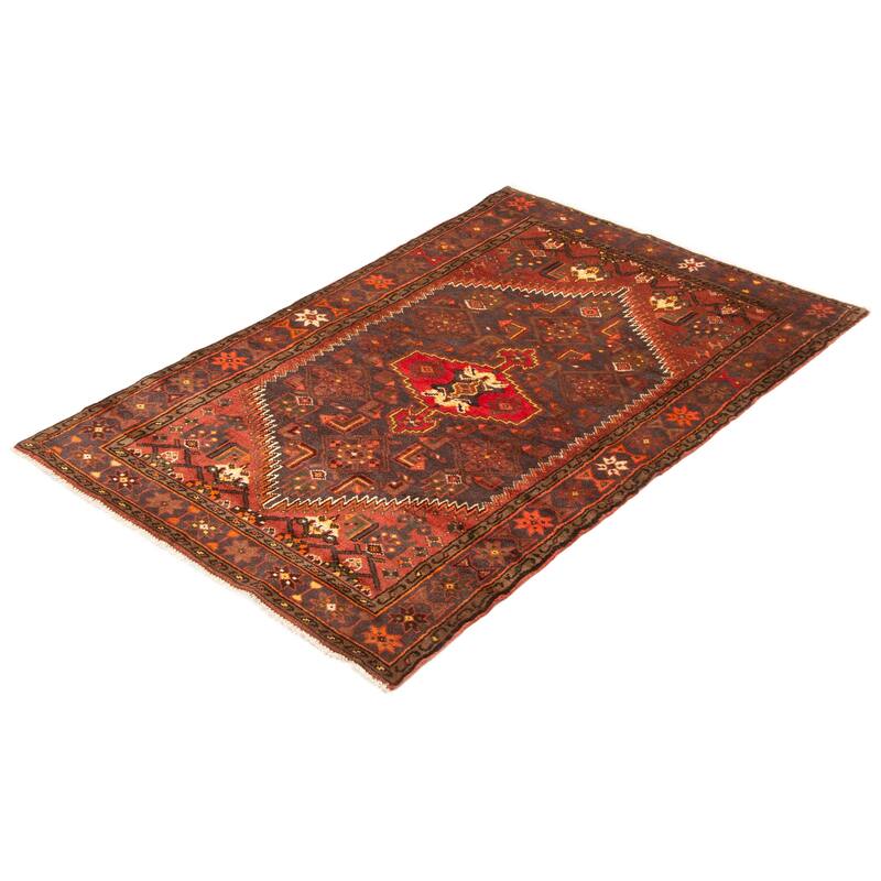 ECARPETGALLERY Hand-knotted Andelz Red Wool Rug - 4'1 x 6'3