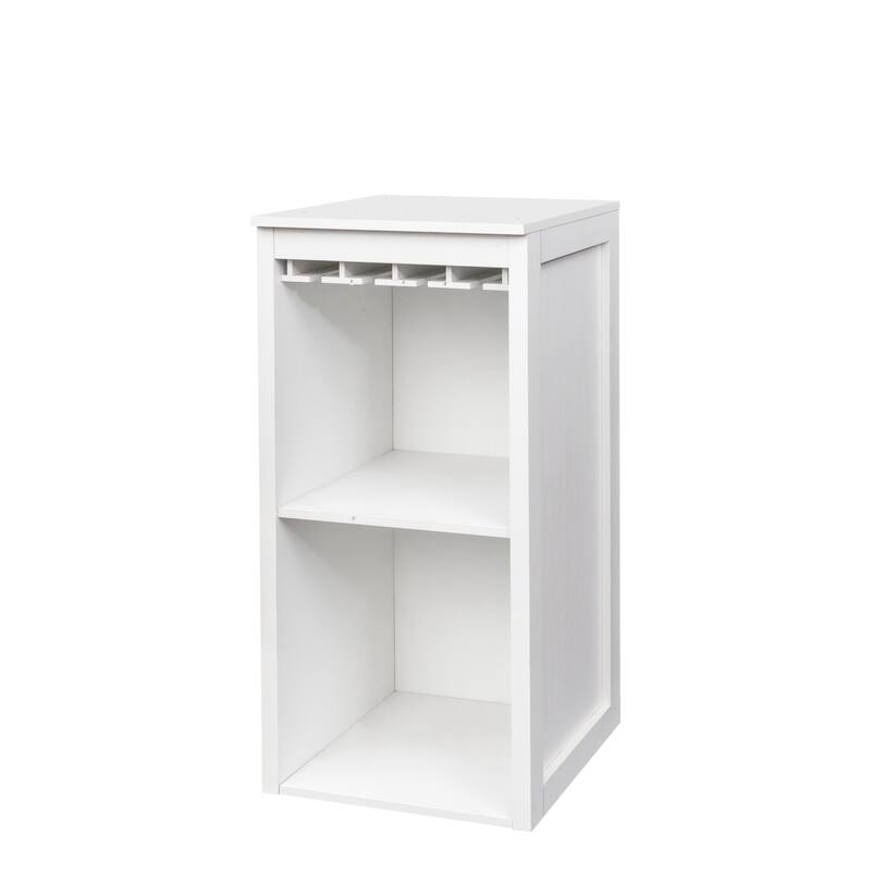 Modular Wine Bar Cabinet with Storage Shelves with Hutch for Dining Room