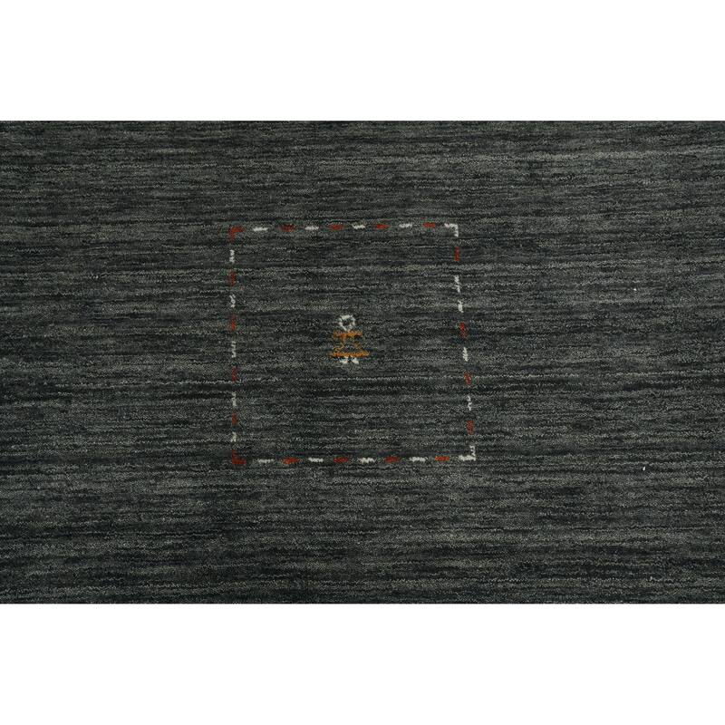 Hand Knotted Oriental 100% Wool Carpet Tribal Animal Pictorial Greys & Charcoal Gabbeh Area Rug - 12' 5'' X 9' 8''