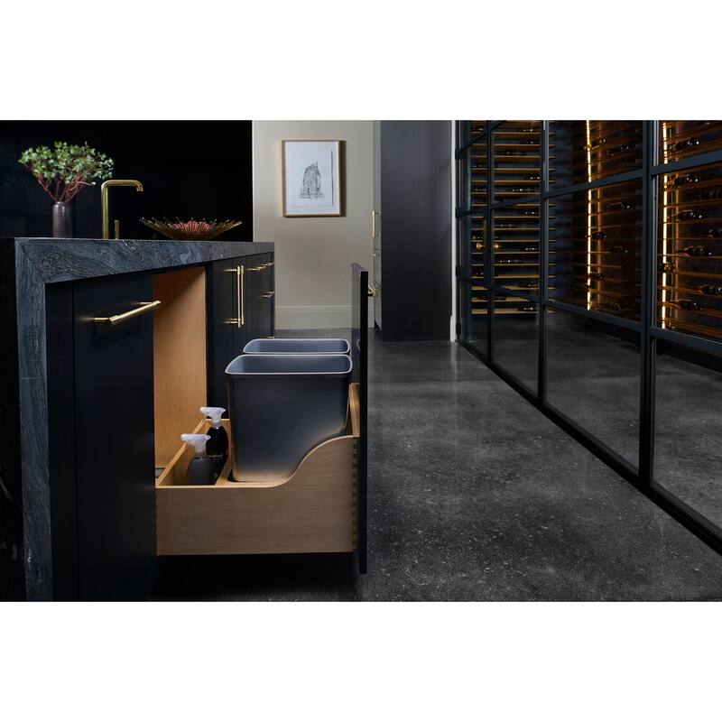 Rev-A-Shelf 4WCSC-2432DM-2 Wood Classics 24" Wood Double 32 Qt / 8-3/4